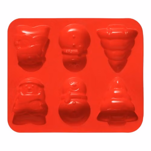 Premier Housewares Red Non-Stick Silicone 6-Hole Muffin Tray – 1