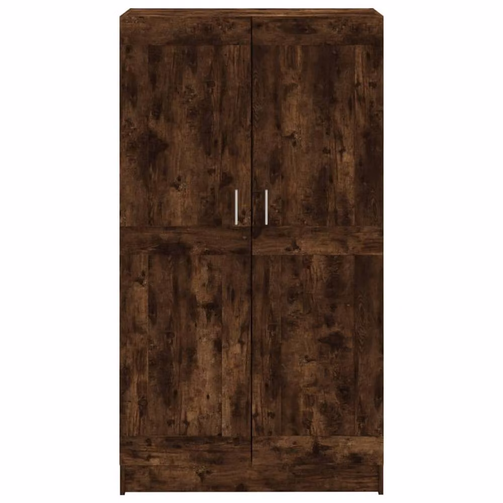 Berkfield Home Smoked Oak Book Cabinet in Brown, W/D/H: 82.5 x 30.5 x 150 cm – 4