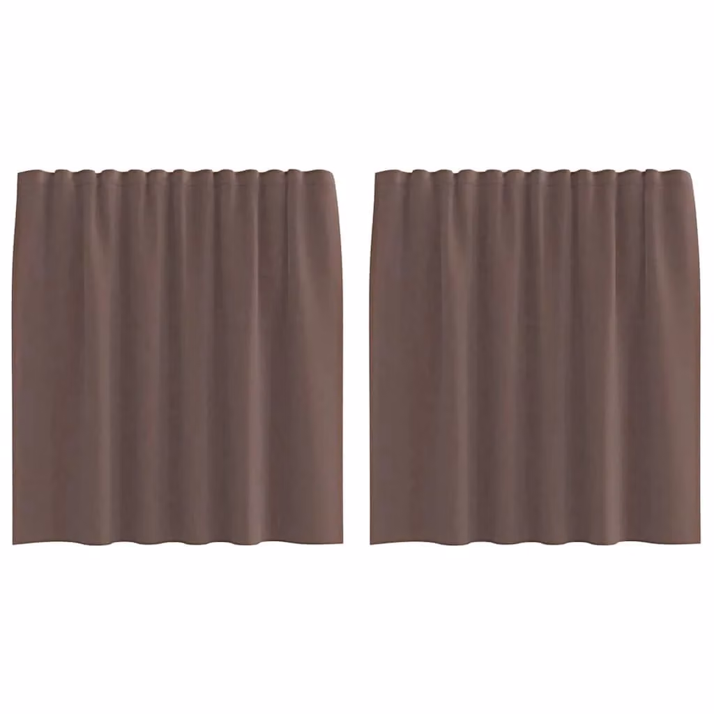Berkfield Home Brown Voile Tab Top Curtains, 2 Pack – 2