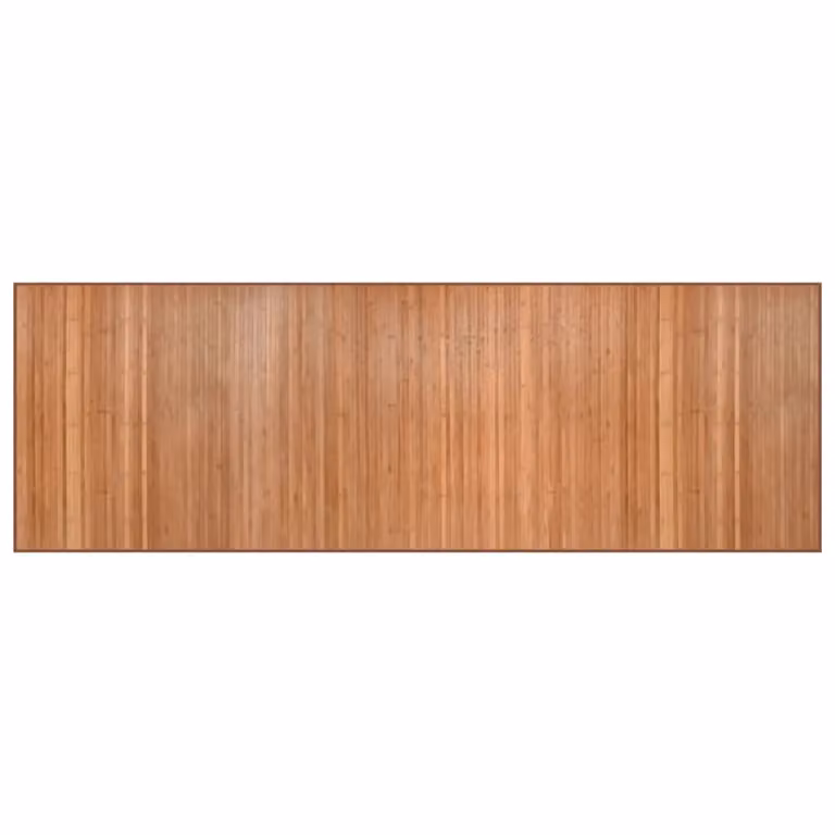 Berkfield Home Rectangular Bamboo Rug in Brown, W: 100 cm, L: 300 cm