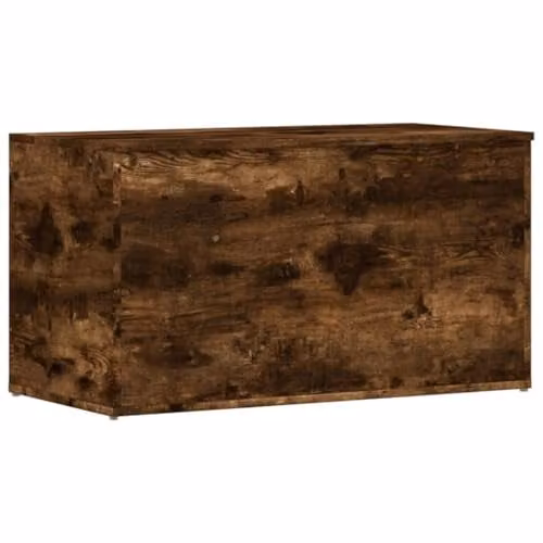 vidaXL Modern Storage Chest and Kids Toy Box in Smoked Oak Wood, Brown, W: 84 cm, D: 46 cm, H: 42 cm – 1