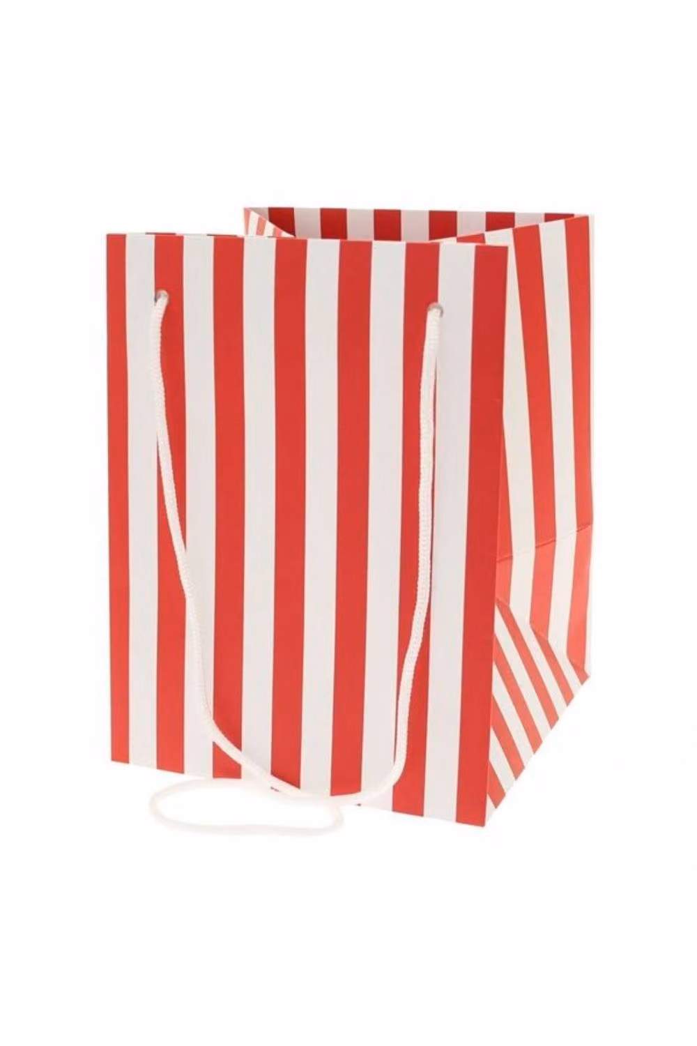 KDMD Red and White Candy Stripe Paper Hand Tied Party Bags, 10 Pack – 2