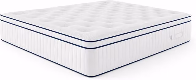 Soft Snooze Beds Luxury 2000 Pocket Spring Pillow Top Mattress in White, W/D/H: 200 x 180 cm