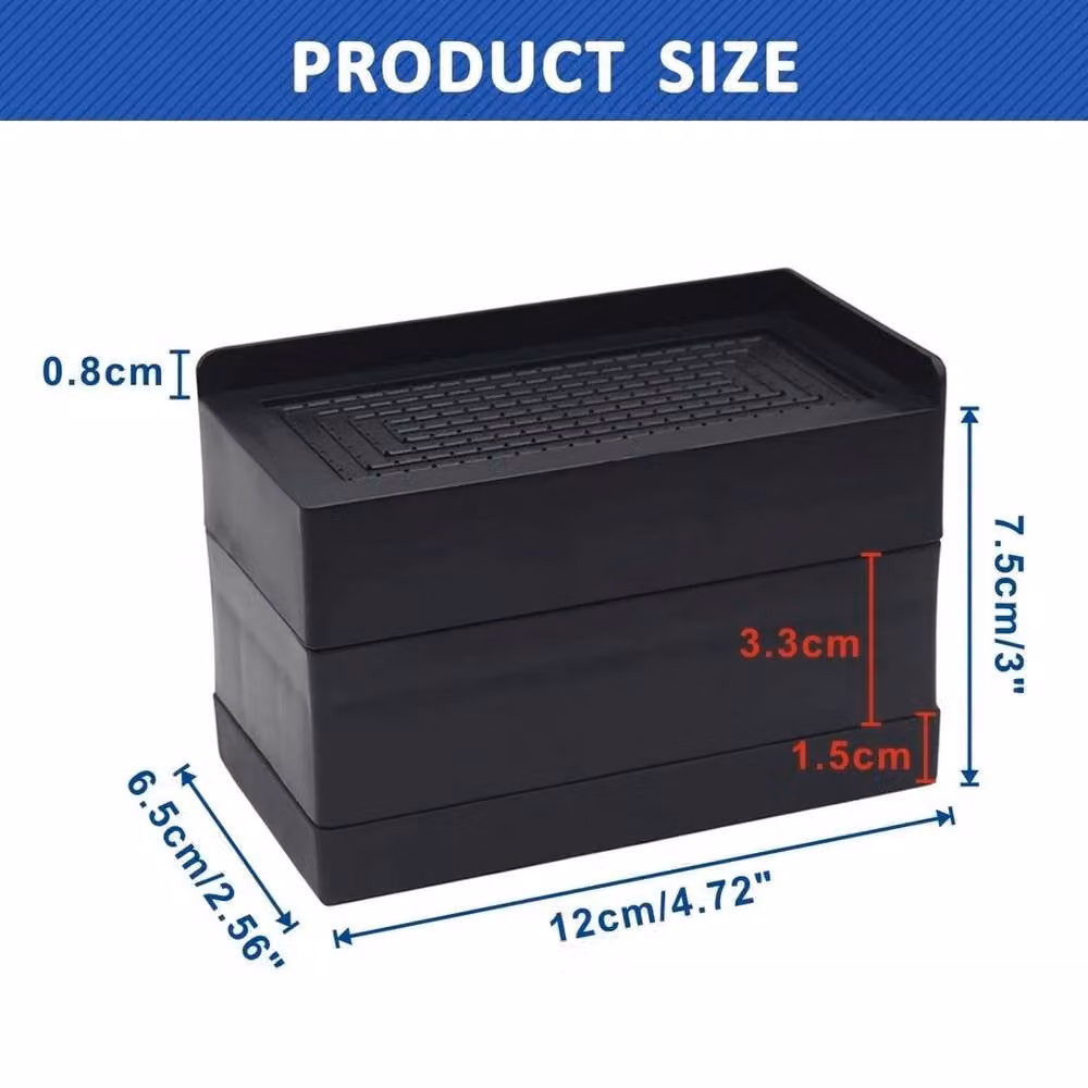 FORGEVIO Black Heavy Duty 3 Inch Bed Risers, 4 Piece Set – 5