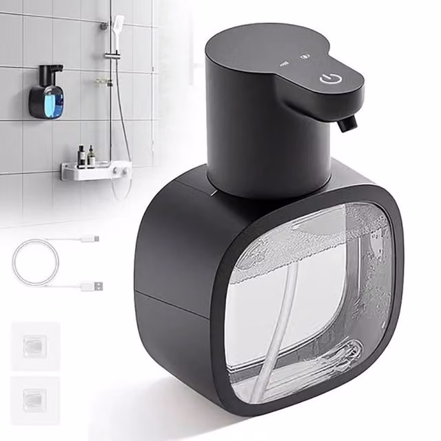 KORVIXA Touchless Liquid Soap Dispenser, Black, 500ml – 1