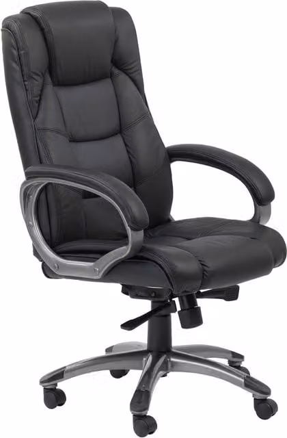 Alphason Northland High-Back Executive Leather Chair in Black