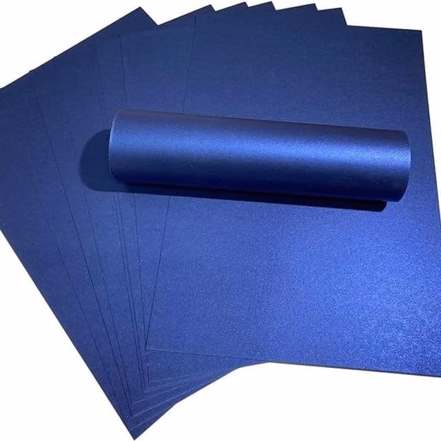 Syntego Pack of 10 Glossy Royal Blue A4 Construction Paper Cards