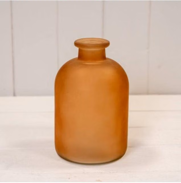 KDMD Matt Cognac Glass Bottle in Orange