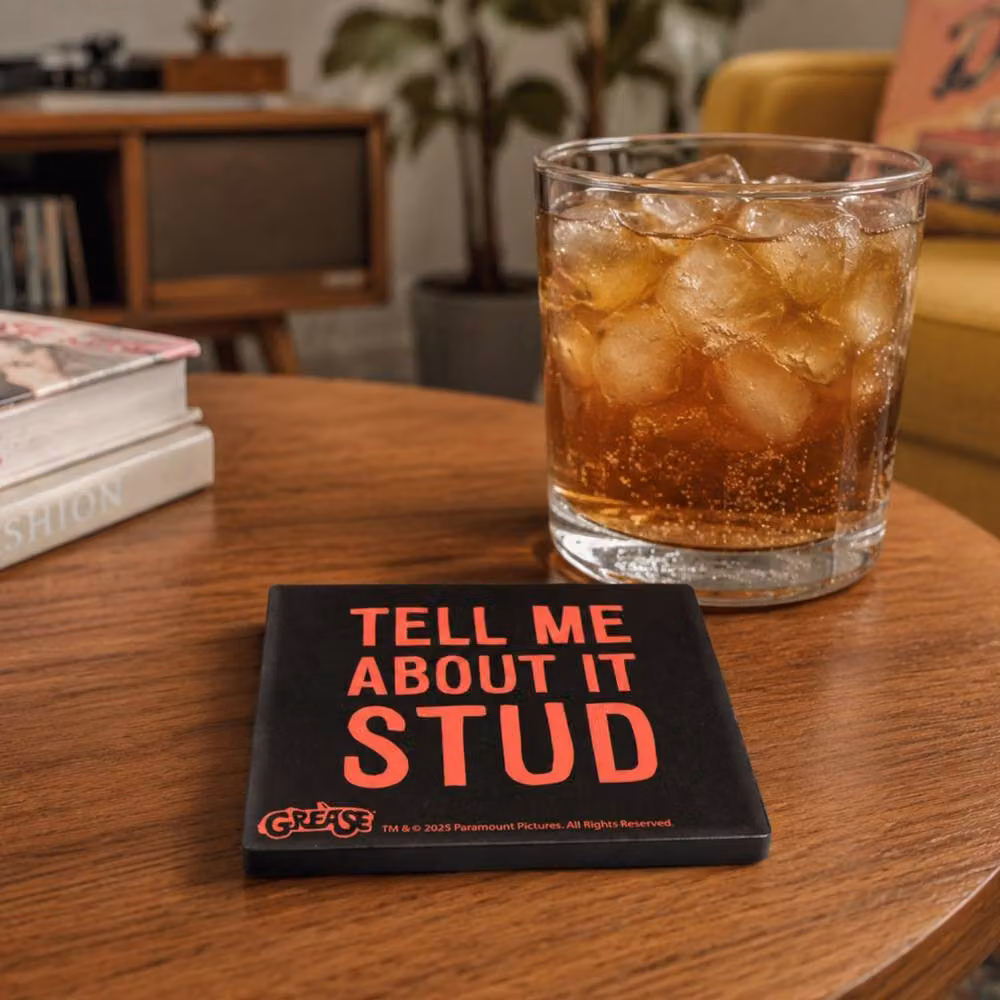 Widdop Bingham & Co Ltd Fandomania Grease Tell Me About It Stud Coaster, Black – 4