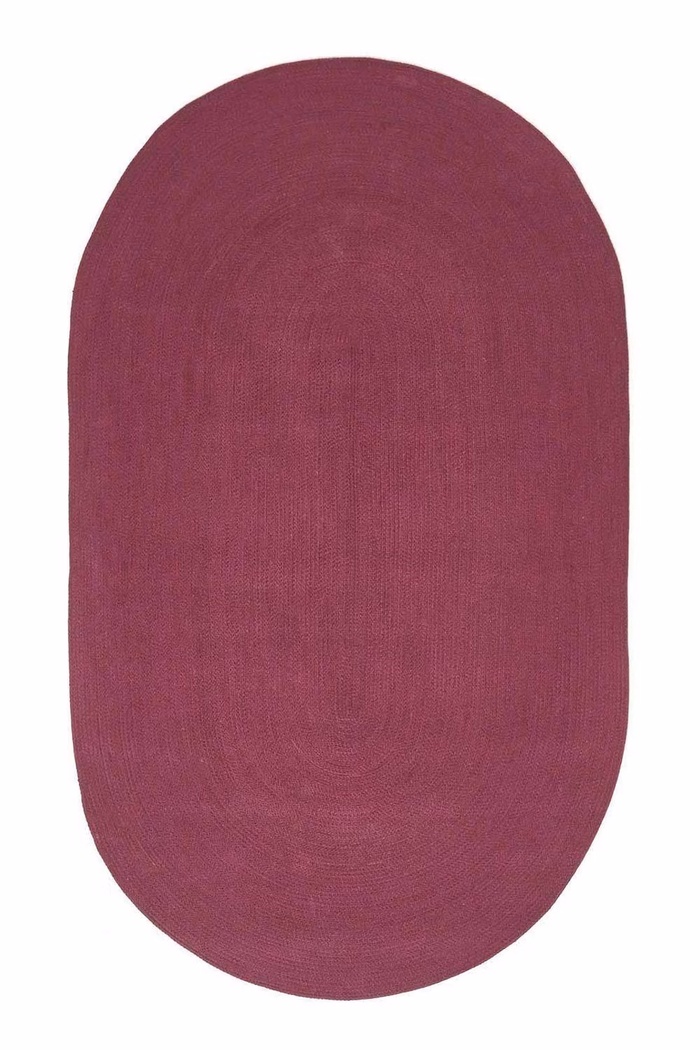 Homescapes Handmade Woven Braided Oval Cotton Rug in Purple, W: 90 cm, L: 150 cm – 2
