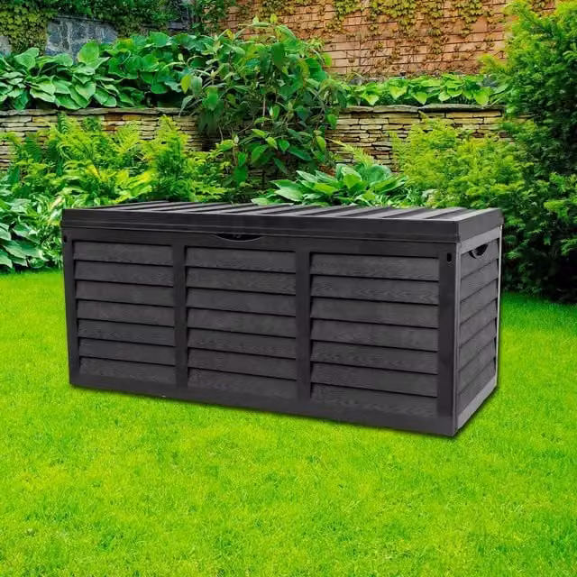 Gr8 Home Black 320 Litre Plastic Garden Storage Box – 1