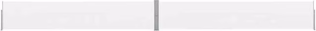 Berkfield Home Retractable Side Awning in Cream with Steel Frame and Polyester Fabric, W/D/H: 140 x 1200 cm