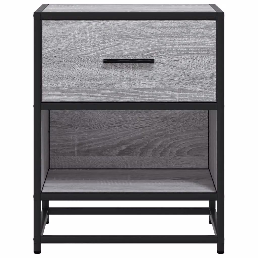 Berkfield Home Set of 2 Grey Sonoma Bedside Cabinets in Engineered Wood W/D/H: 40 x 31 x 50 cm – 5