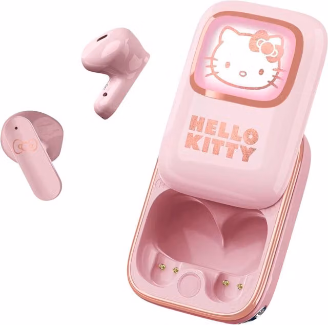 OTL Technologies Hello Kitty Slide Open True Wireless Bluetooth Earphones, Pink