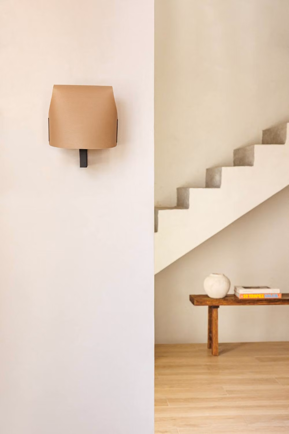 Faro Lighting Luang Modern Fabric Cylinder Wall Lamp in Black and Beige – 2