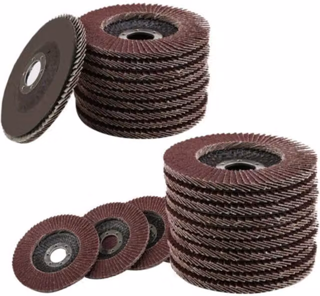 VOGREX 100-Piece Flap Grinding and Sanding Angle Wheel Discs in Red – 1