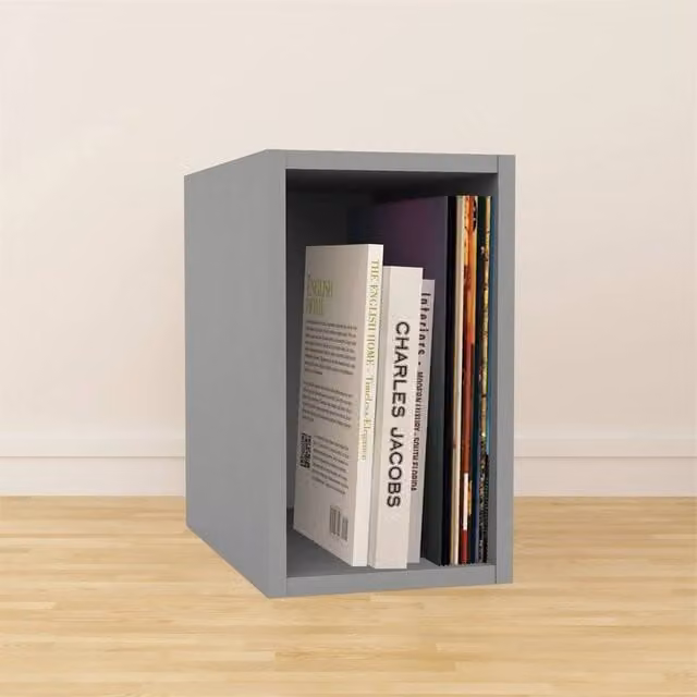 Nordara Grey Vinyl LP Storage Cube Rack for 12 inch Records W/D/H: 35.5 x 35.5 x 30.0 cm – 1