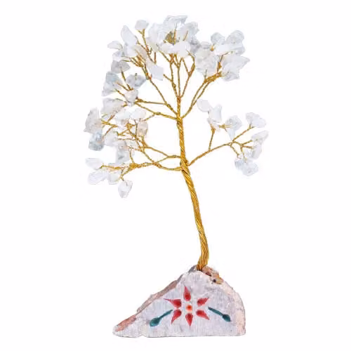 Ancient Wisdom KDMD Rock Crystal Gemstone Tree with 80 White Stones – 2
