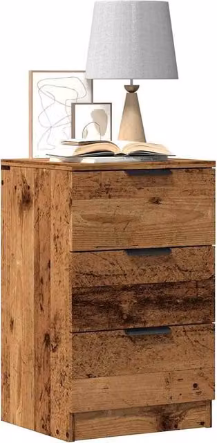 Berkfield Home Bedside Cabinet in Brown Old Wood, W/D/H: 40 x 36 x 65 cm – 1