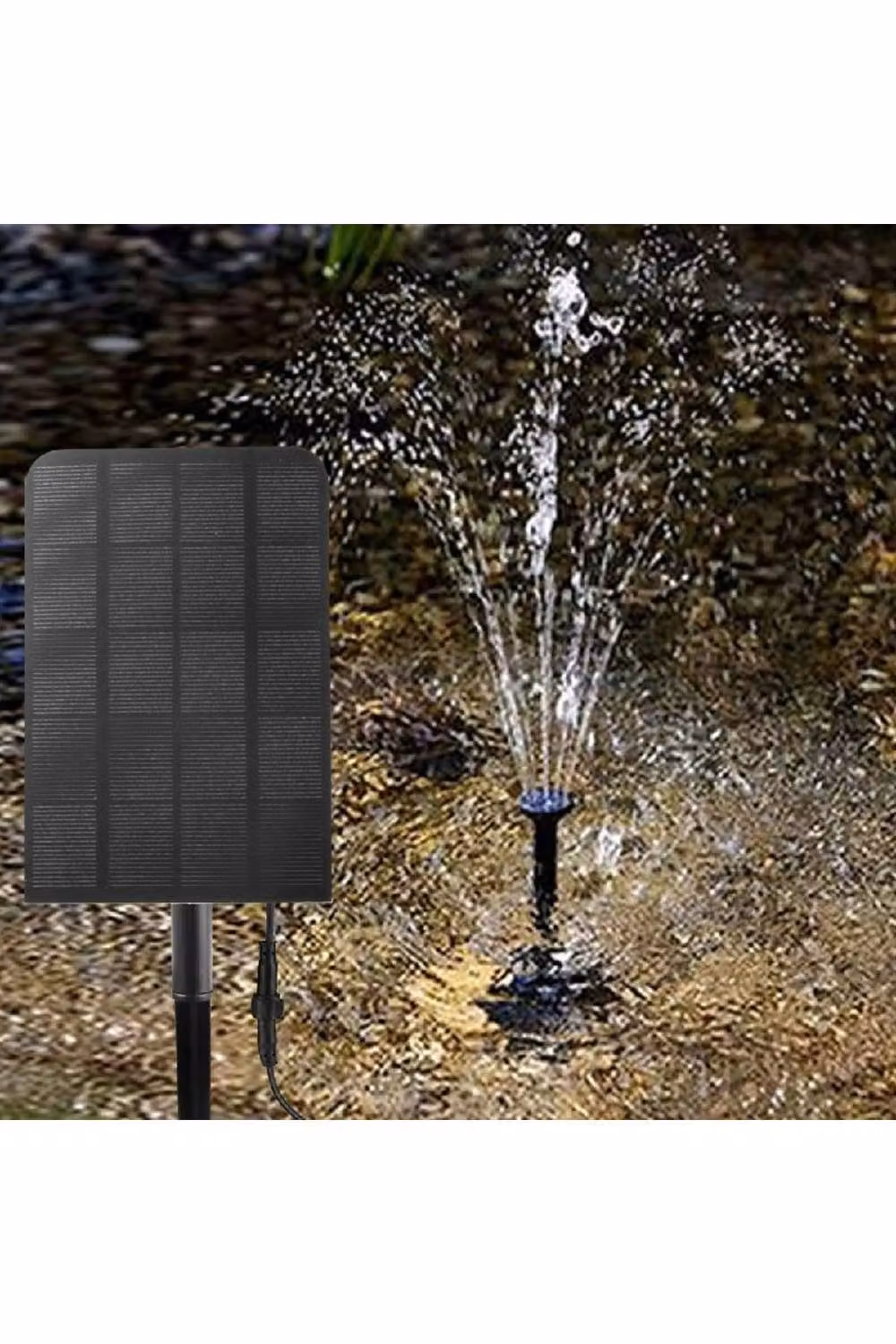 KDMD 2.5W Solar Powered Water Pump Fountain in Black for Garden Ponds – 3