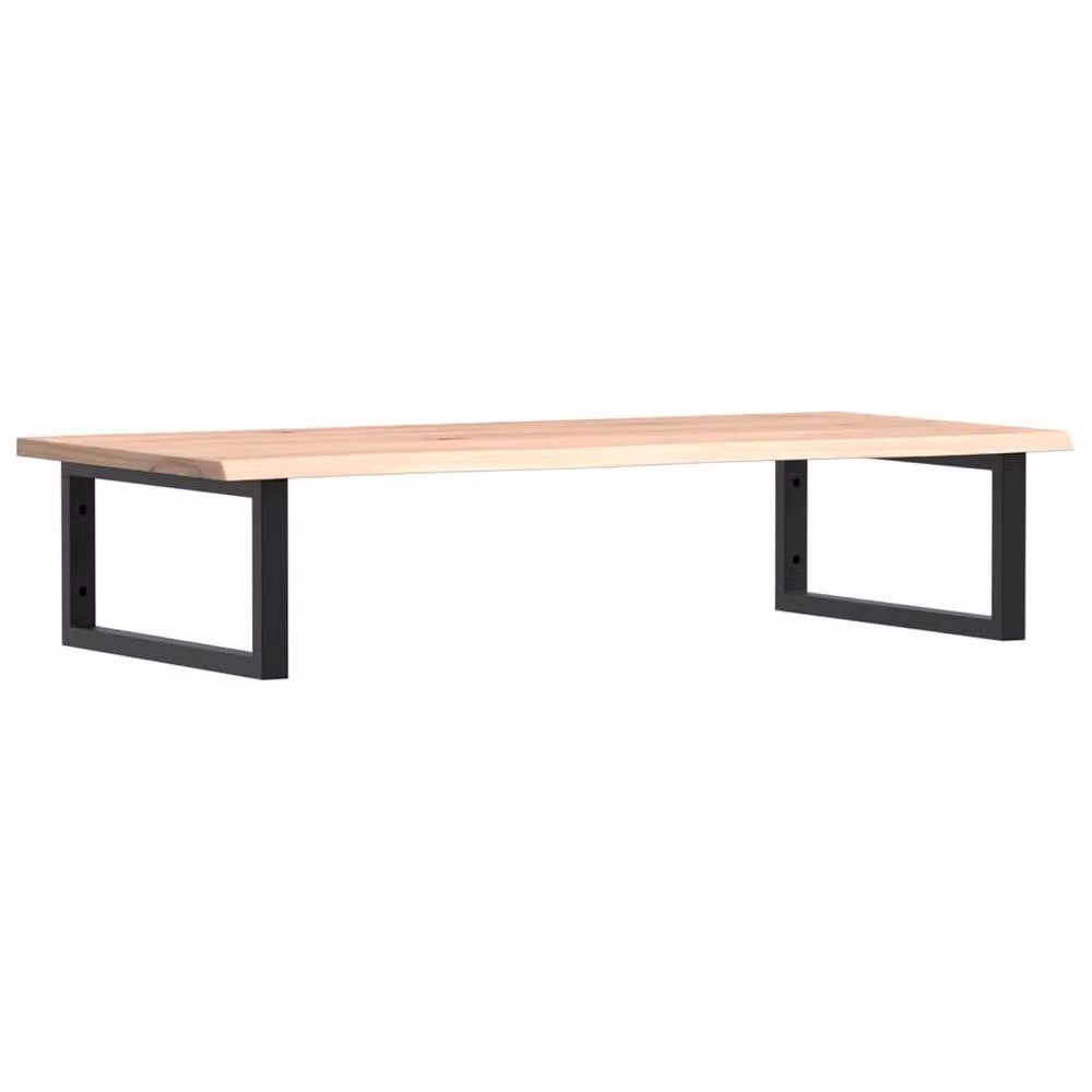 Berkfield Home Elegant Wall Mounted Basin Shelf in Natural Oak and Black Steel
