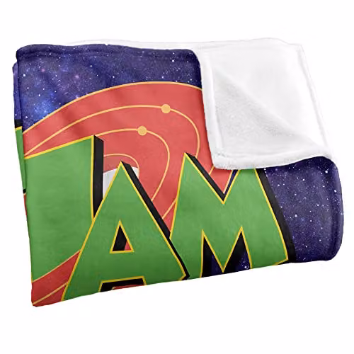 Warner Bros. Space Jam SJ Logo Silky Touch Super Soft Fleece Throw Blanket, Multicolour, W: 91 cm, D: 147 cm – 2