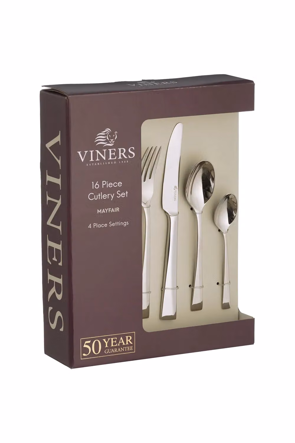 Viners Mayfair 16 Piece Polished Stainless Steel Cutlery Set in Silver – 2
