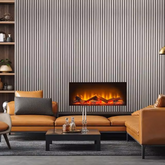 Fuse Acoustic Wooden Wall Panel in Grey Oak, W: 60 cm, H: 240 cm