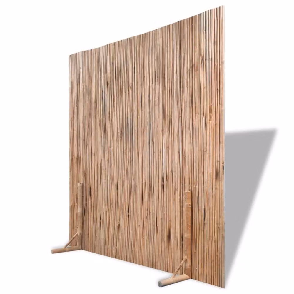 Berkfield Home Woven Bamboo Fence in Brown, W: 180 cm, H: 170 cm – 2