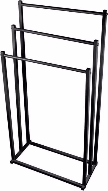 Kelvenix Black Freestanding Metal Towel Rack and Towel Rail – 1