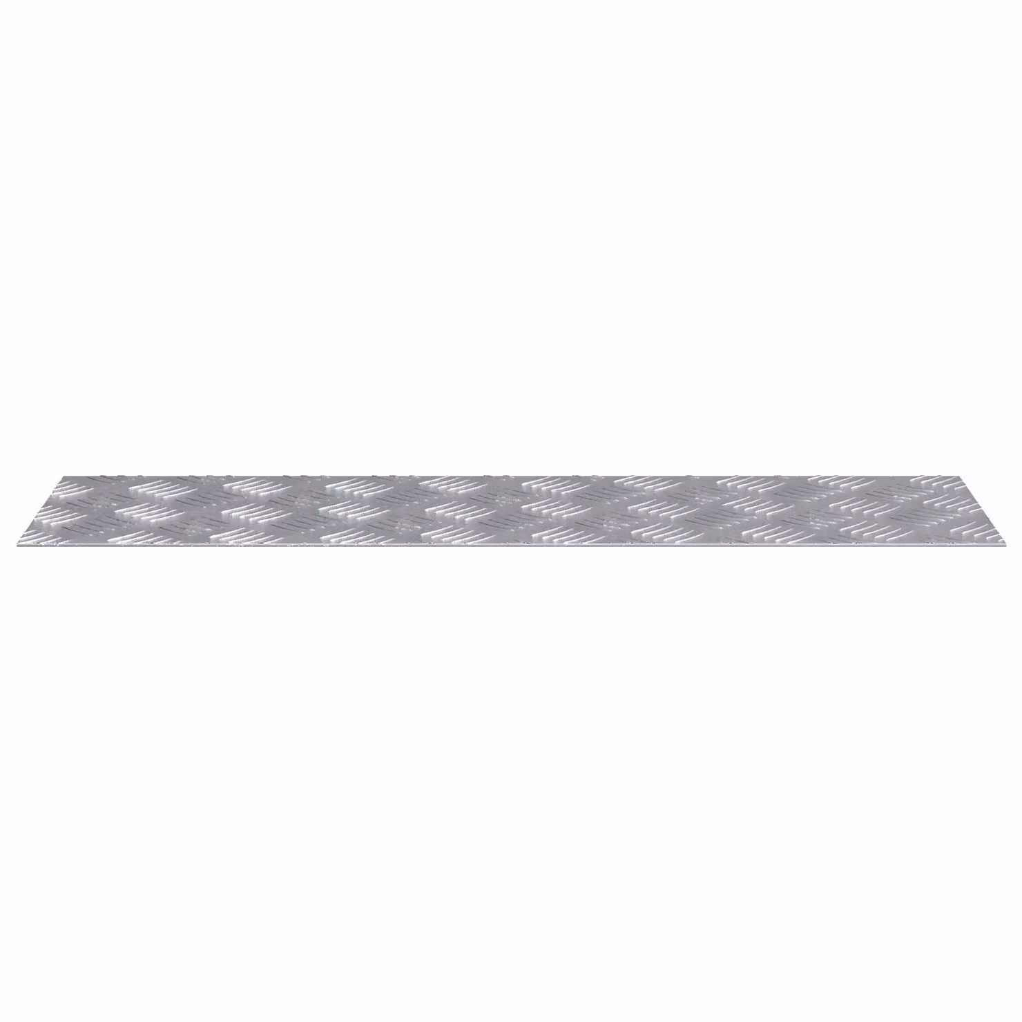 Berkfield Home Aluminium Anti-Slip Stair Nosing Checker Plates, Silver, 2 Pack, W: 70 cm, D: 20 cm – 2