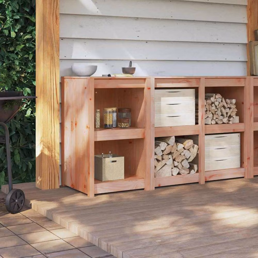 Berkfield Home Outdoor Kitchen Cabinet in Light Tan Solid Wood, W/D/H: 55 x 55 x 92 cm – 4