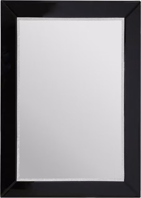 Maison by Premier Farran Oval Wall Mirror in Black
