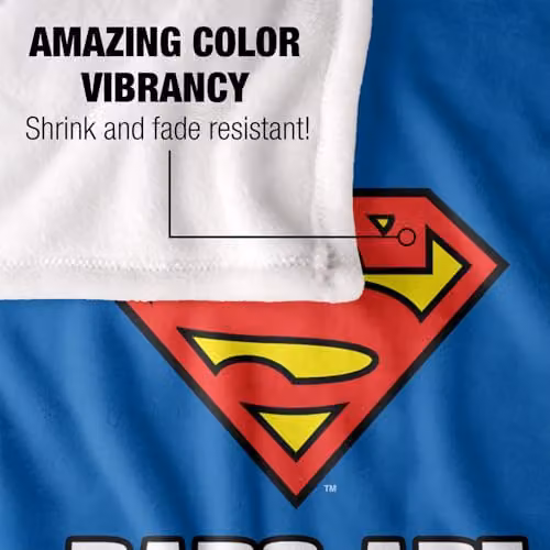 Warner Bros. Superman Super Soft Silky Touch Fleece Throw Blanket, Multicolour, W/D/H: 91 x 147 cm – 3