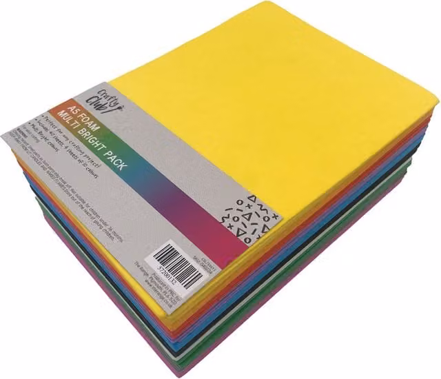 Crafty Club Multicolour A5 Foam Sheets (40 Pack)
