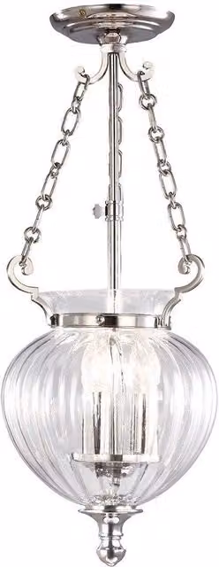 Netlighting Finsbury Park 3 Light Small Ceiling Lantern Pendant in Grey and Silver with E14 Base – 1