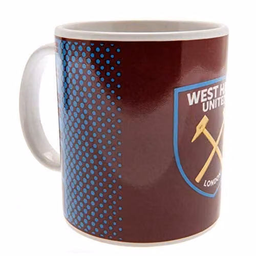 West Ham United FC Fade Ceramic Mug in Red – 1