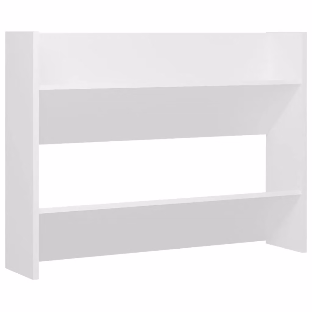 Berkfield Home White Wall Mounted Shoe Cabinet with Tilting Compartments, W/D/H: 80 x 18 x 60 cm – 2
