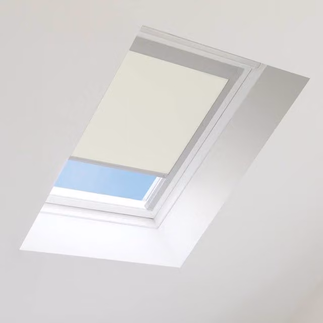 Bloc Blinds Thermal Insulating Blackout Blind for Velux Roof Windows in Silver and Beige