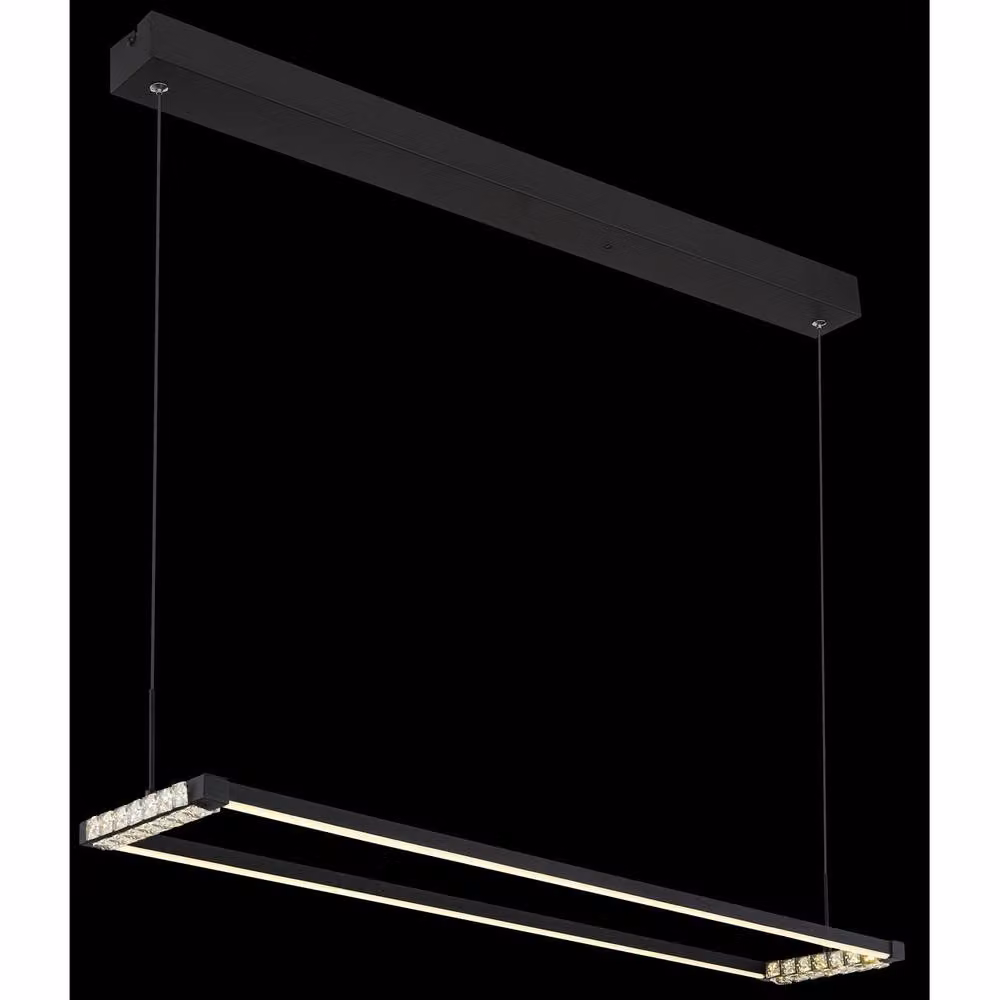 Netlighting Mariella LED Pendant Light in Matt Black with Remote Control, Dimmable and Height Adjustable – 2