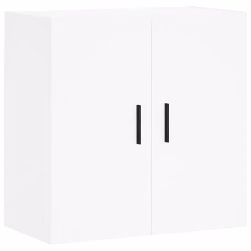 vidaXL Wall Mounted Cabinet in White MDF with Hinged Doors and Internal Shelves, W/D/H: 60 x 31 x 60 cm