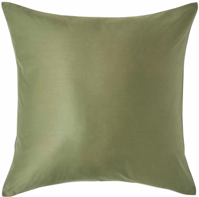 Homescapes Organic Egyptian Cotton Pillowcase, Green, W/D/H: 40 x 40 cm