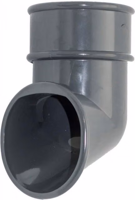FloPlast Round PVC Downpipe Shoe, 68mm, Anthracite Grey