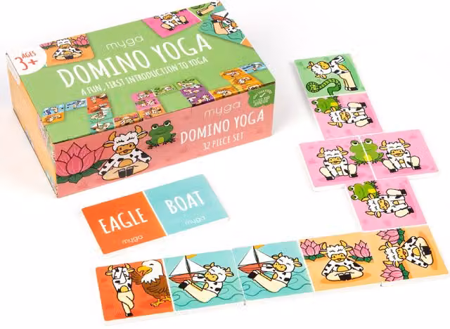 Myga Kids Domino Yoga Multicolour Animal Dexterity Game