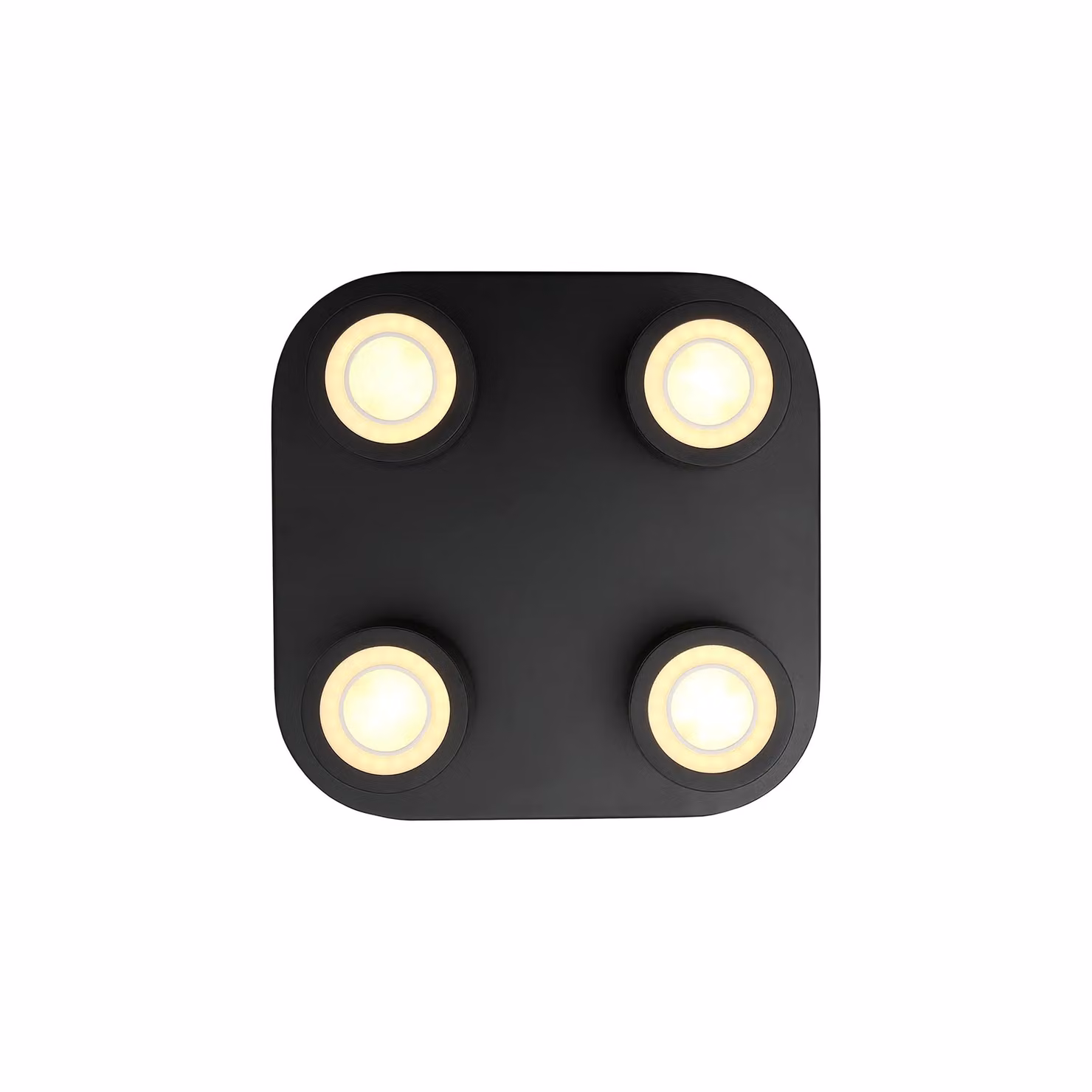 Nordlux Clyde Dimmable LED Ceiling Light in Black Metal with 2700k Warm White Light – 2