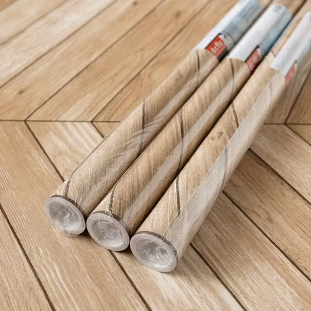 dc fix Chevron Natural Self Adhesive Vinyl Wrap for Kitchen Doors and Worktops, Beige, W: 67.5 cm x L: 2 m (Pack of 3)
