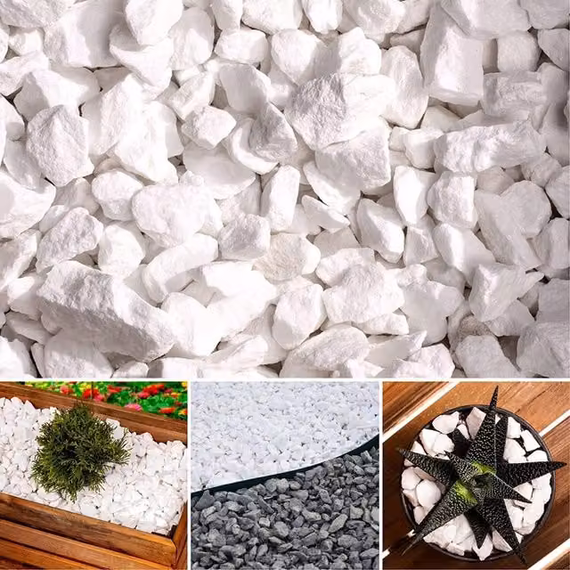 Trans-Pal Decorative Extra White Marble Chippings, 20kg Bag, White