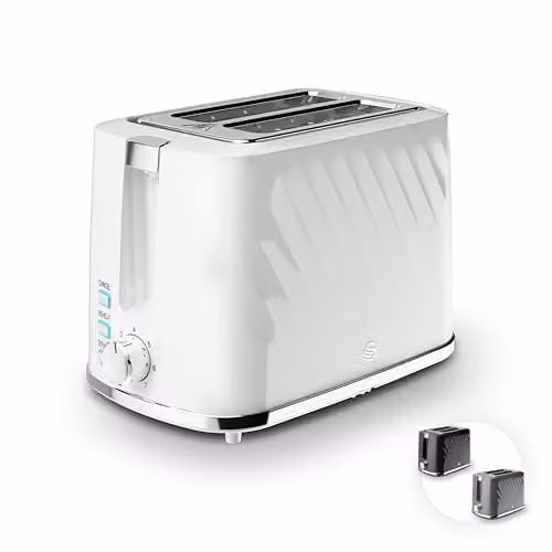 Swan Windsor 2 Slice Toaster, White, 900W