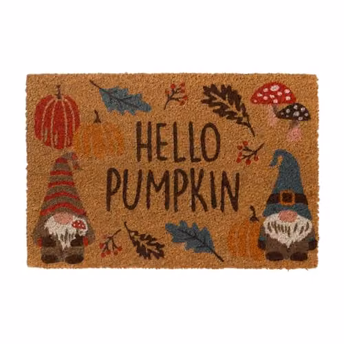 OHS Pumpkin Print Autumn Door Mat, Brown, W/D: 60 x 40 cm – 1