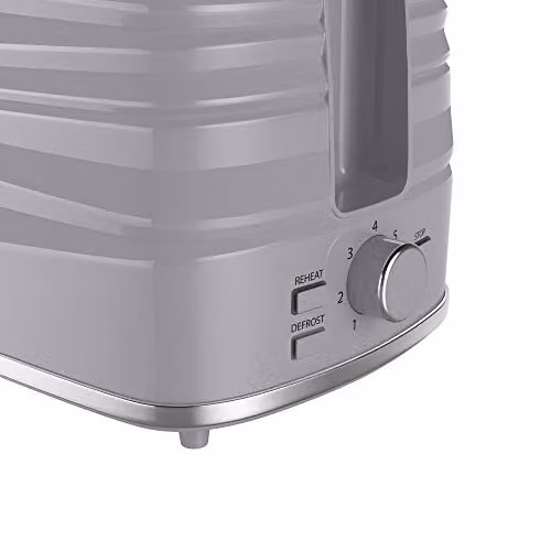 Swan Symphony 2 Slice Toaster, Grey and White, 930W – 5
